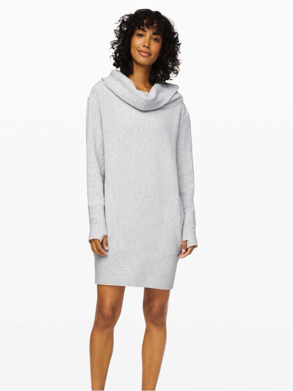 Lululemon Along the Way Dress Heathered Core Ultra Light Grey Size XXS